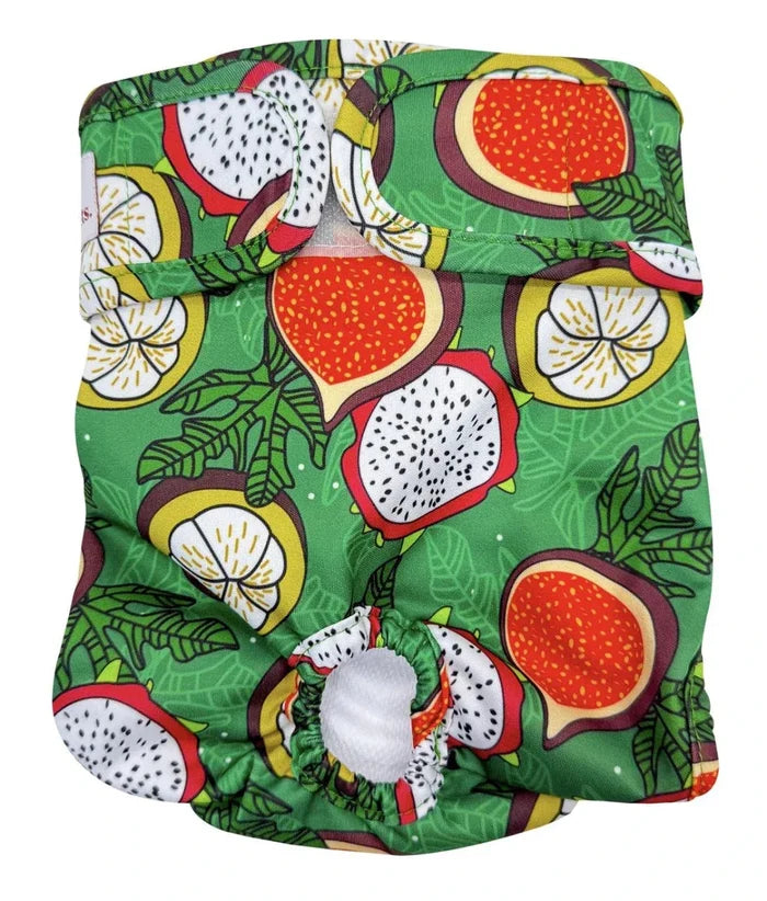 Loving Pets Small Washable Dog Nappies - Green