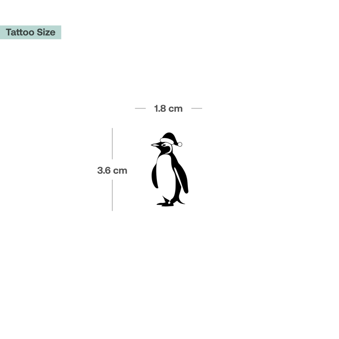 Weihnachts Pinguin Tattoo