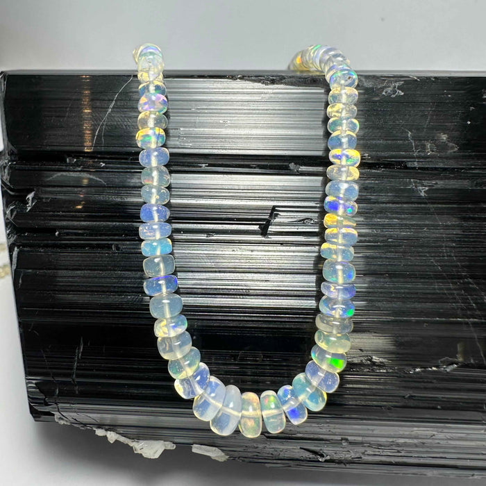 Welo Opal Graduated Bead Necklace Ethiopia - Smokin Resin Company