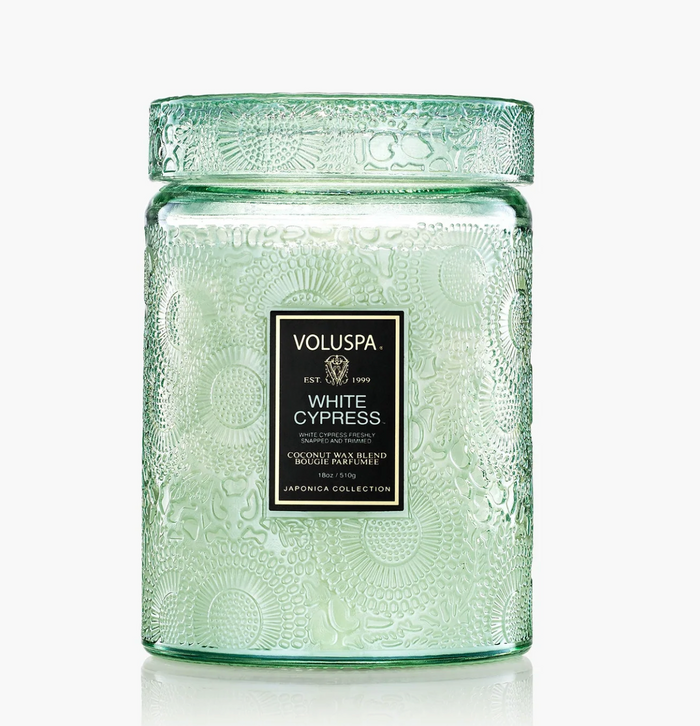 White Cypress – Voluspa 18 oz Candle