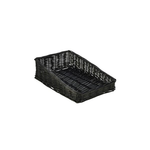 Wicker Display Basket Black 40cm x 25cm x 12cm