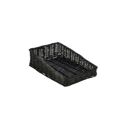 Wicker Display Basket Black 40cm x 25cm x 12cm