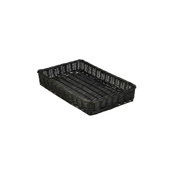 Wicker Display Basket Black 46cm x 30cm x 8cm