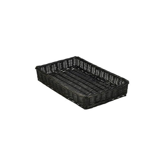 Wicker Display Basket Black 46cm x 30cm x 8cm