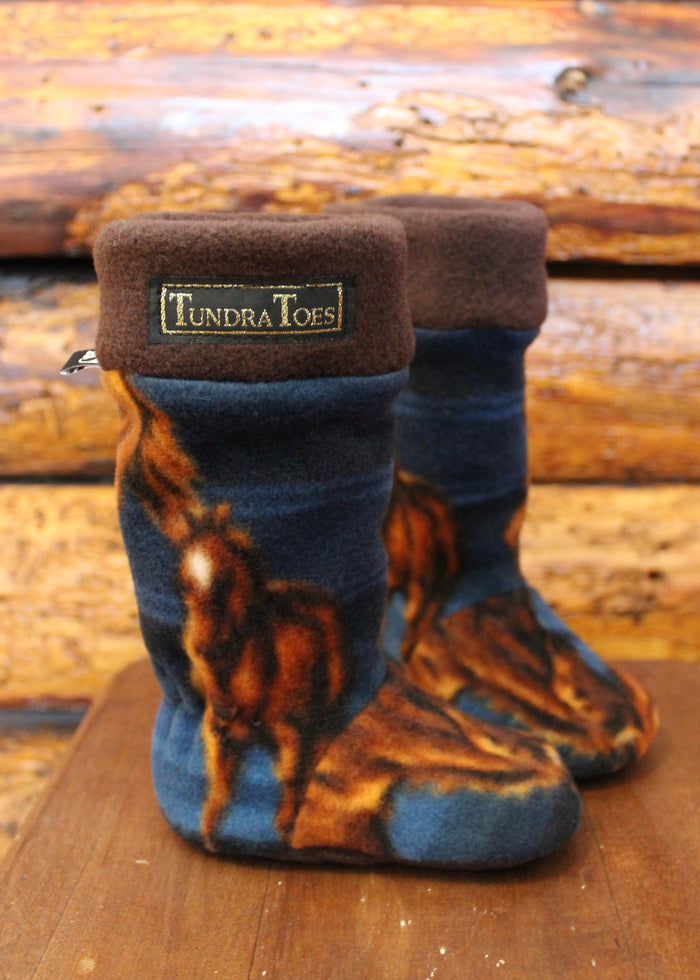 Wild Horses Kid's Slipper Socks