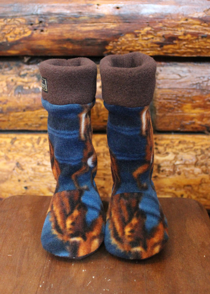 Wild Horses Kid's Slipper Socks