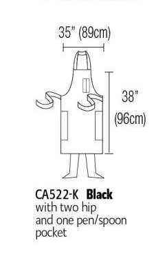 Work Range Bib Apron Poly/Cotton With 2 Hip & 1 Pen/Spoon Pocket 89cm X 96cm