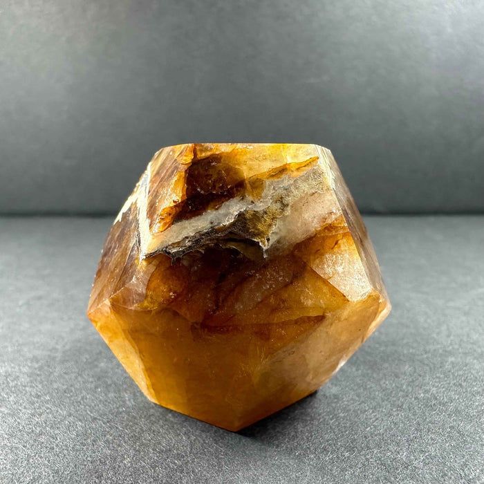Yellow Hematoid Quartz Dodecahedron Carving from Brazil - Smokin Resin Company