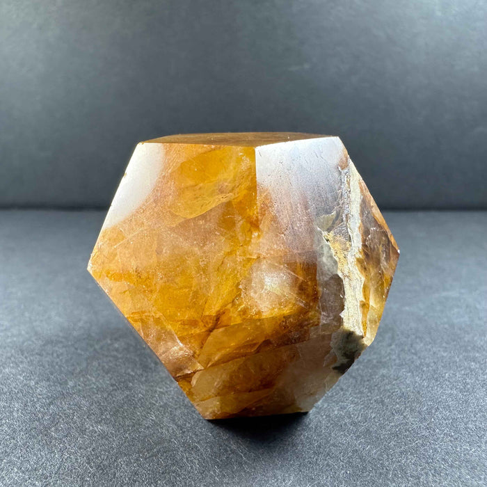 Yellow Hematoid Quartz Dodecahedron Carving from Brazil - Smokin Resin Company