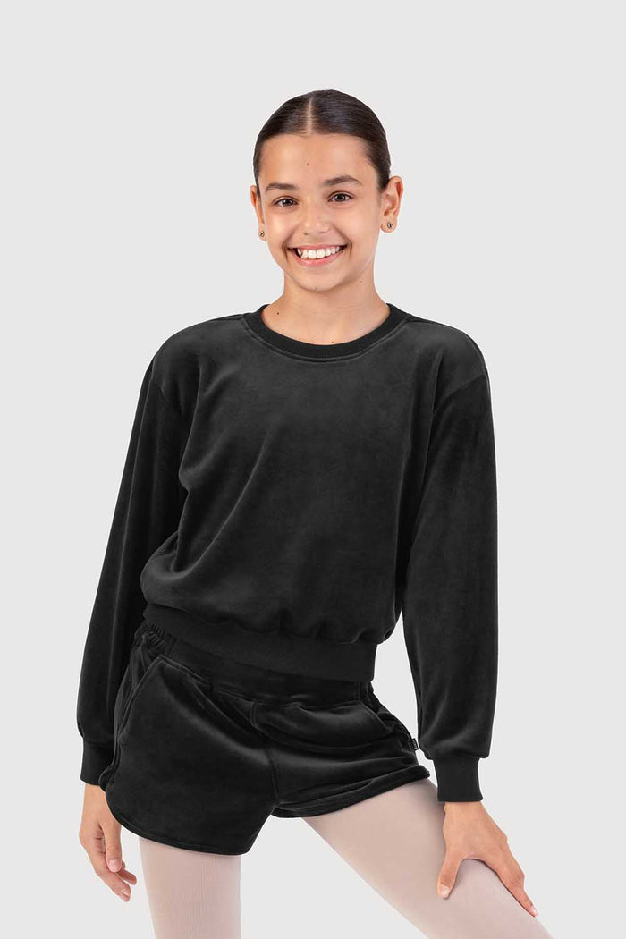 Z530016G - Bloch Lily Girls Velvet Crew Jumper