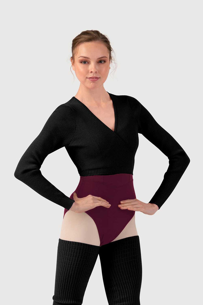 Z530018 - Bloch Celeste Knit Womens Long Sleeve Wrap Top