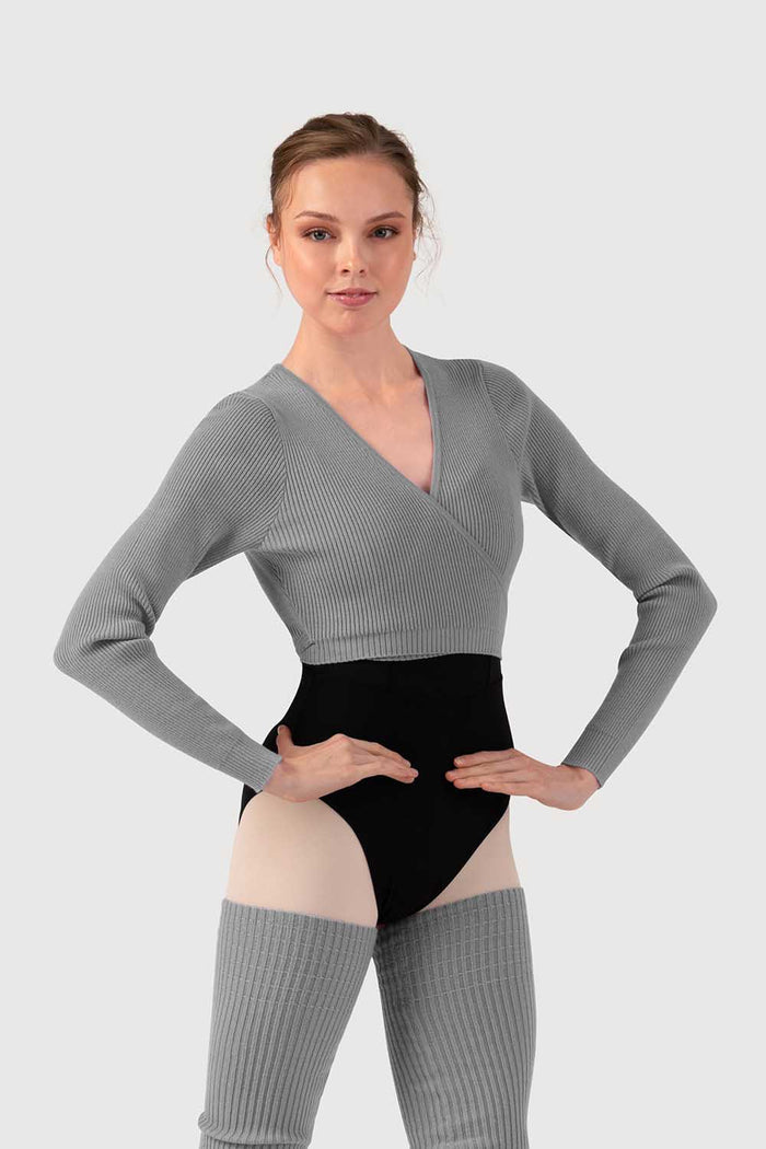 Z530018 - Bloch Celeste Knit Womens Long Sleeve Wrap Top