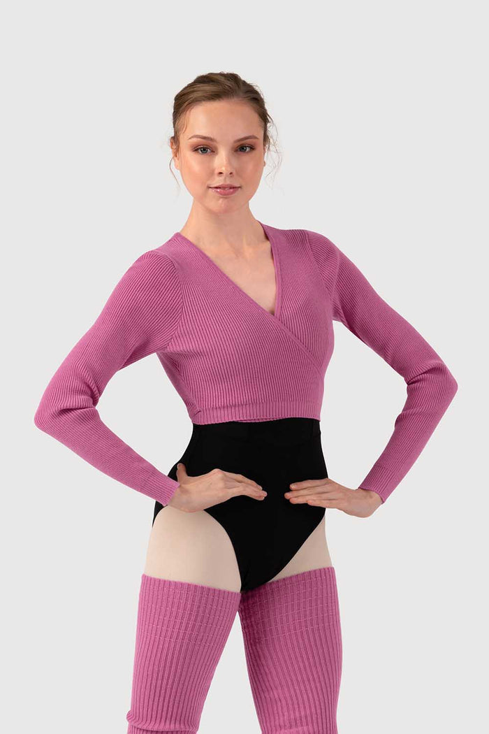 Z530018 - Bloch Celeste Knit Womens Long Sleeve Wrap Top