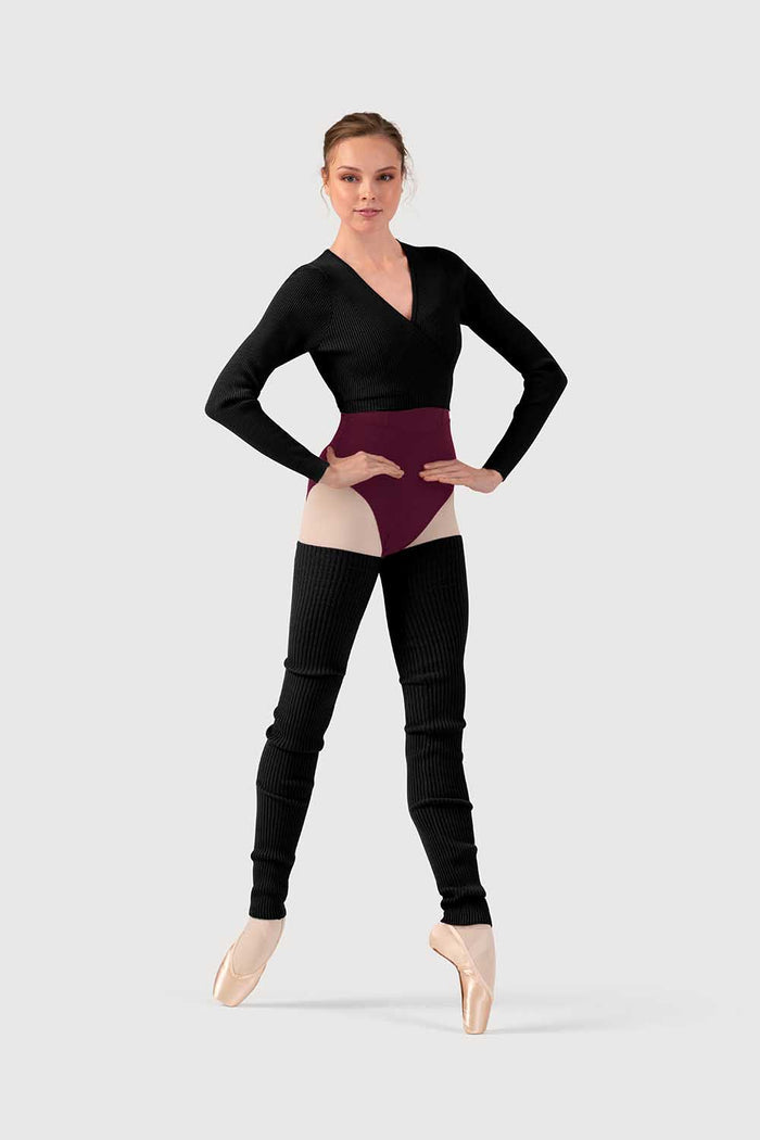 Z530018 - Bloch Celeste Knit Womens Long Sleeve Wrap Top