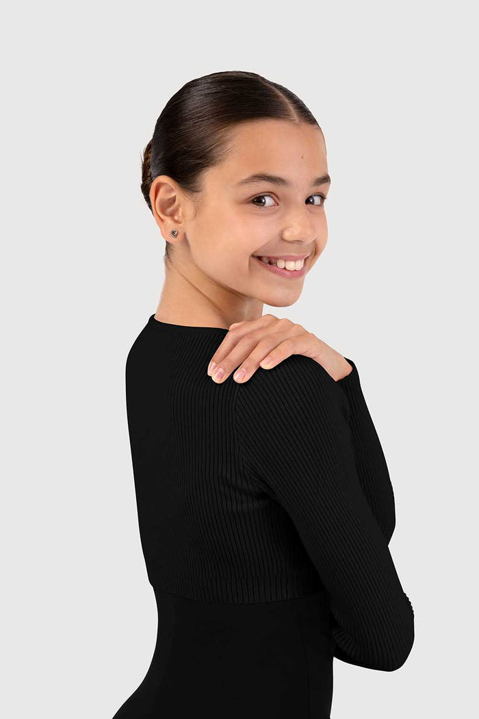 Z530019G - Bloch Starling Knit Fixed Mock Wrap Girls Top
