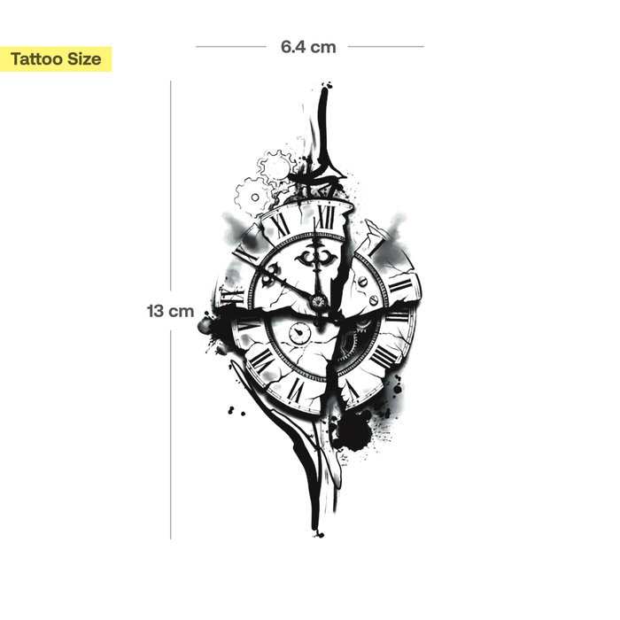 Zerbrochene Uhr Tattoo