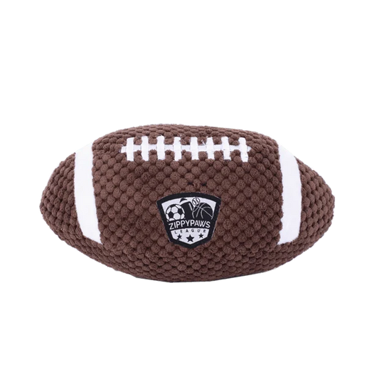 Zippy Paws ZIPPYPAWS Sportsballz Football Squeaky Soft Dog Toy